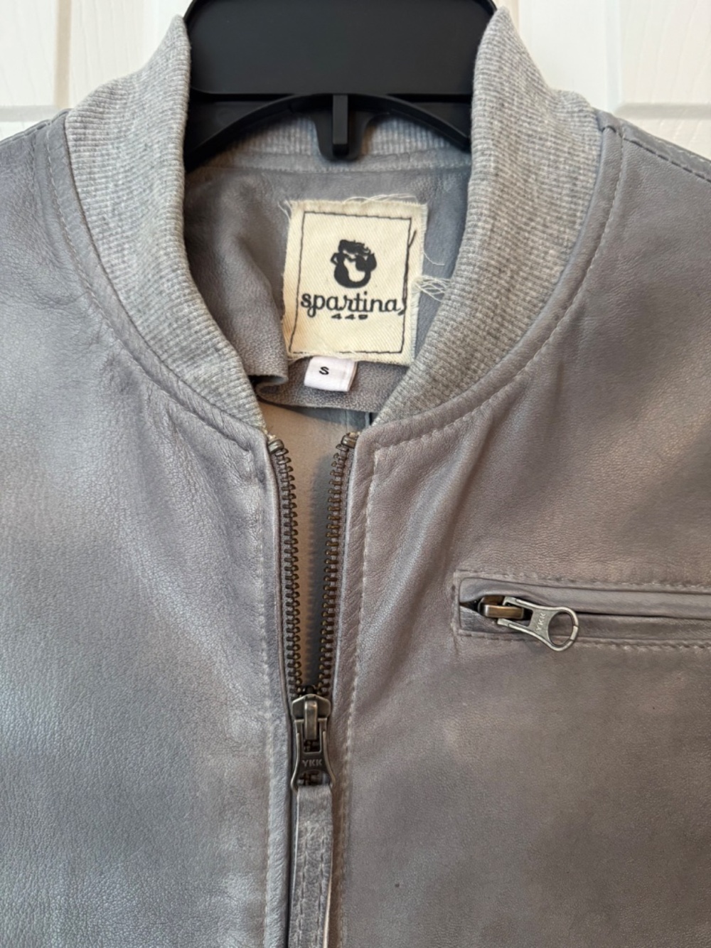 Jordan Leather Jacket Steel- Jakett for Spartina 449 - Picture 3 of 5